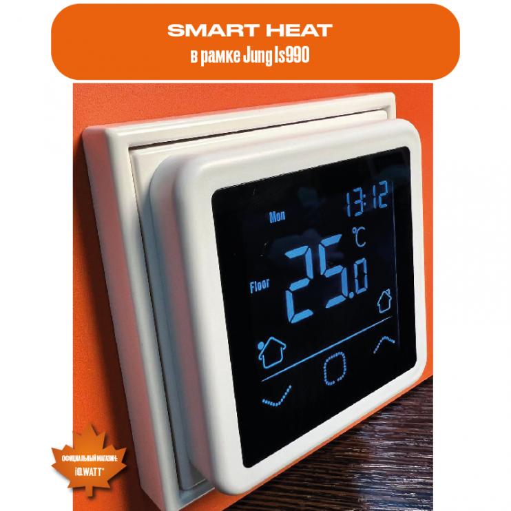 Программируемый терморегулятор с сенсорным дисплеем SMART HEAT WHITE